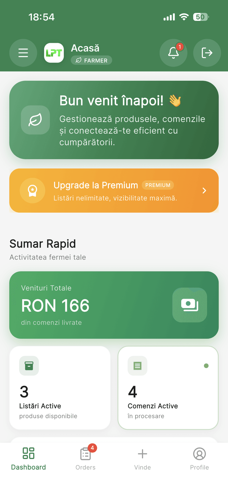 Dashboard fermieri LPT